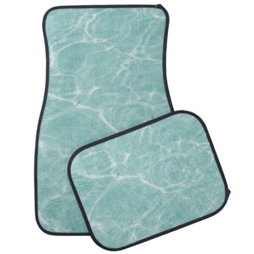 Crystal Clear Soft Turquoise Ocean Dream 2 wall  Car Floor Mat