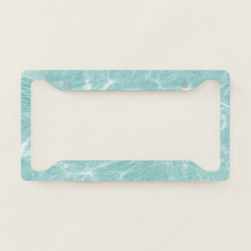 Crystal Clear Soft Turquoise Ocean Dream 2 wall  License Plate Frame