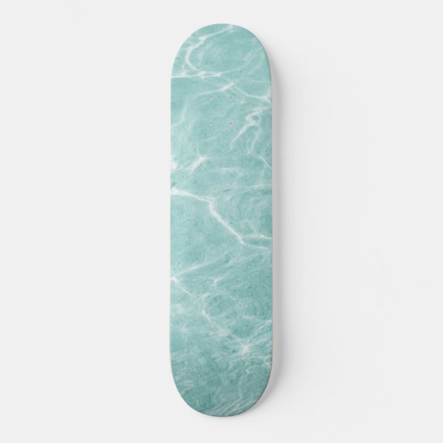 Crystal Clear Soft Turquoise Ocean Dream #2 #wall  Skateboard (Front)