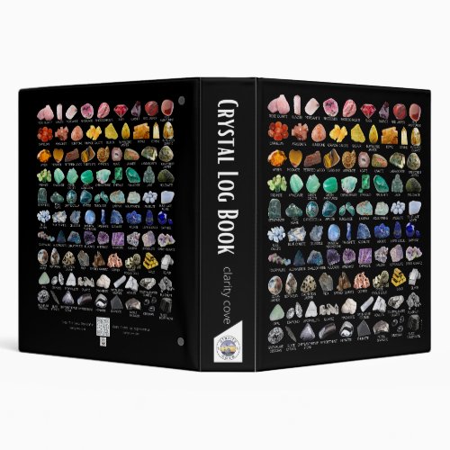 Crystal Collection Log Book Rainbow Rocks Geology  3 Ring Binder