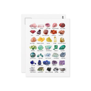 Crystal Collection Postcard Rainbow Rocks Geology