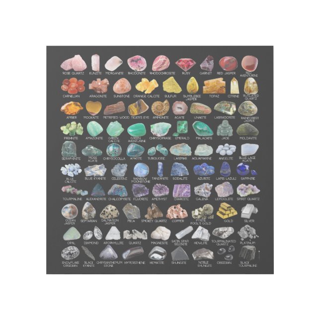 Crystal Collection Rainbow Rocks Geology Chart New Gallery Wrap (Front)
