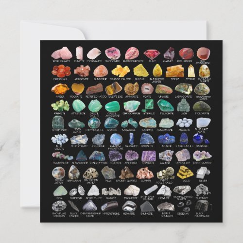 Crystal Collection Rainbow Rocks Square Card