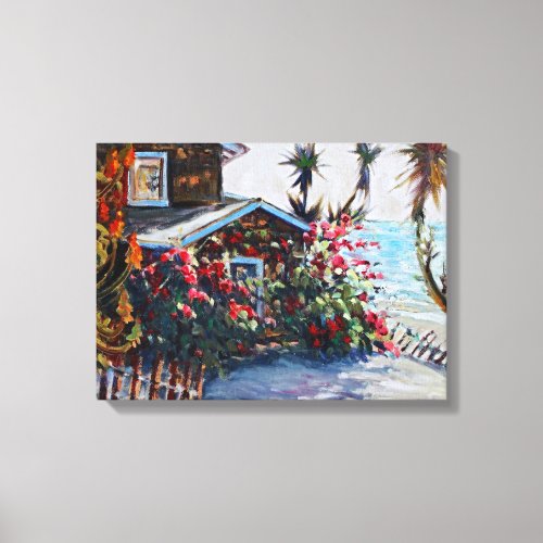 Crystal Cove Cottage Canvas Print