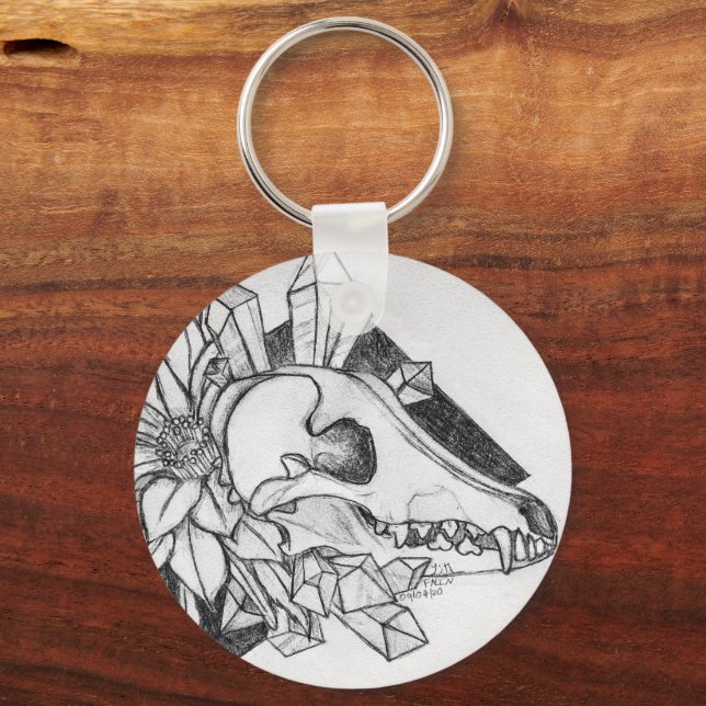 Crystal Coyote  Keychain (Front)