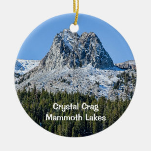 Crystal Crag, Mammoth Lakes, CA, Ceramic Ornament