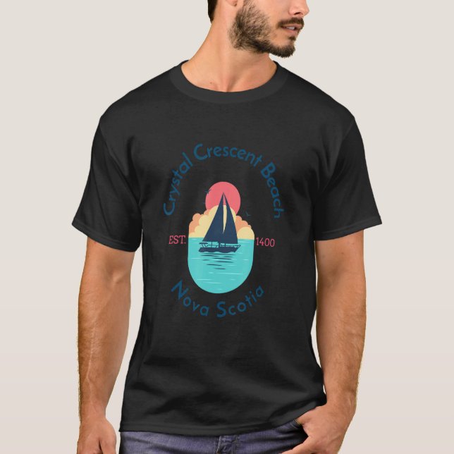 Crystal Crescent Beach Nova Scotia T-Shirt (Front)