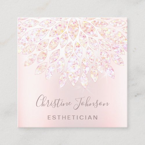 crystal dahlia decor square business card