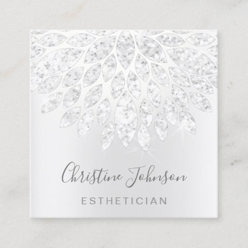 crystal dahlia square business card