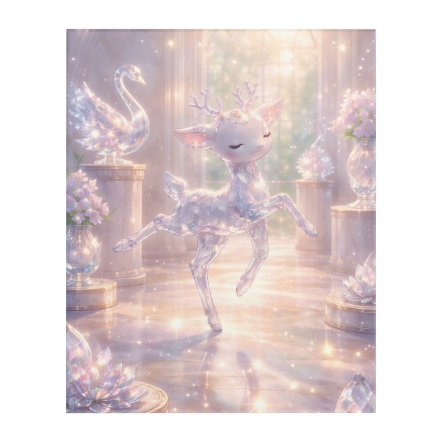 Crystal Deer Ballet Wall Art (Front)