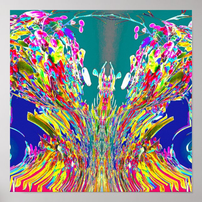 Crystal design digital Energy flow  Reiki Master Poster (Front)