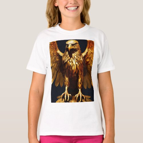 Crystal Eagle Emblem Tee Soar with Fearlessness T_Shirt