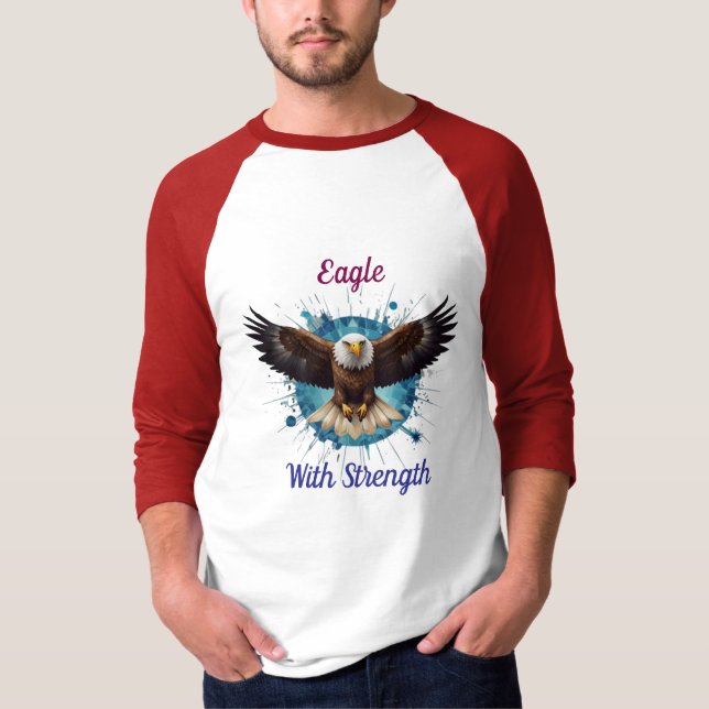 Crystal Eagle in Flight – Symbol of Independence   T-Shirt (Front)