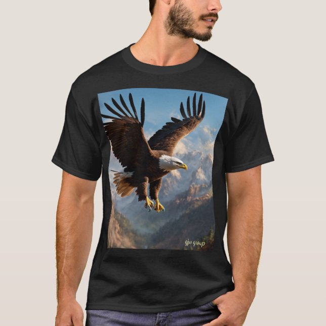Crystal Eagle in Flight – Symbol of Independence & T-Shirt (Front)