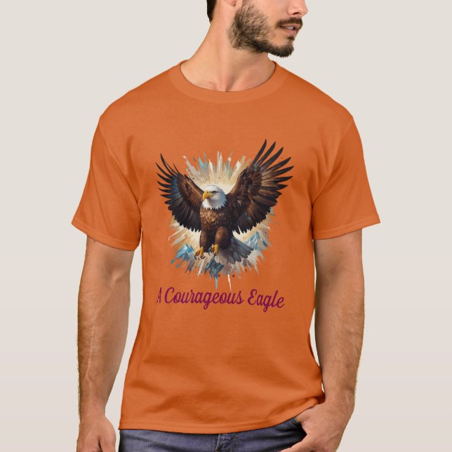 Crystal Eagle in Flight – Symbol of Independence   T-Shirt (Front)