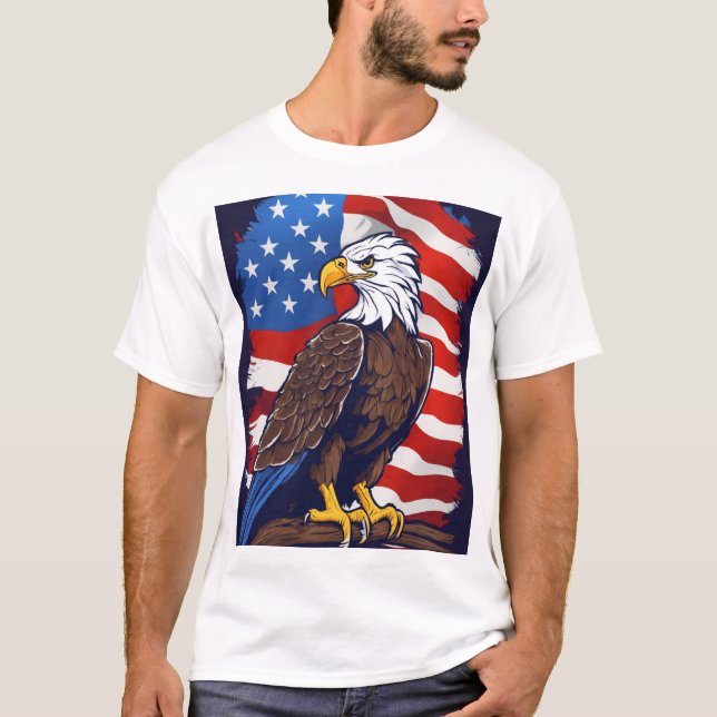 Crystal Eagle in Flight T-Shirt Design (Front)