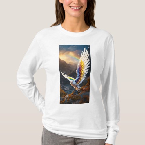 Crystal Eagle Soaring Symbol of Independence and  T_Shirt