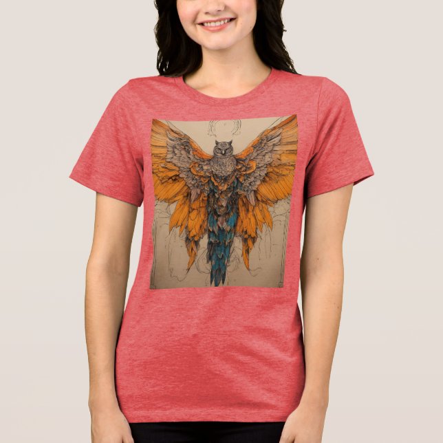 Crystal Eagle: Symbol of Transformation" Tri-Blend Shirt (Front)