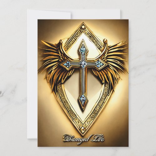 Crystal Eagle Symbol of Wisdom and Courage Weddin Invitation
