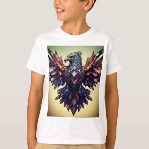 Crystal eagle t shirt for kids 