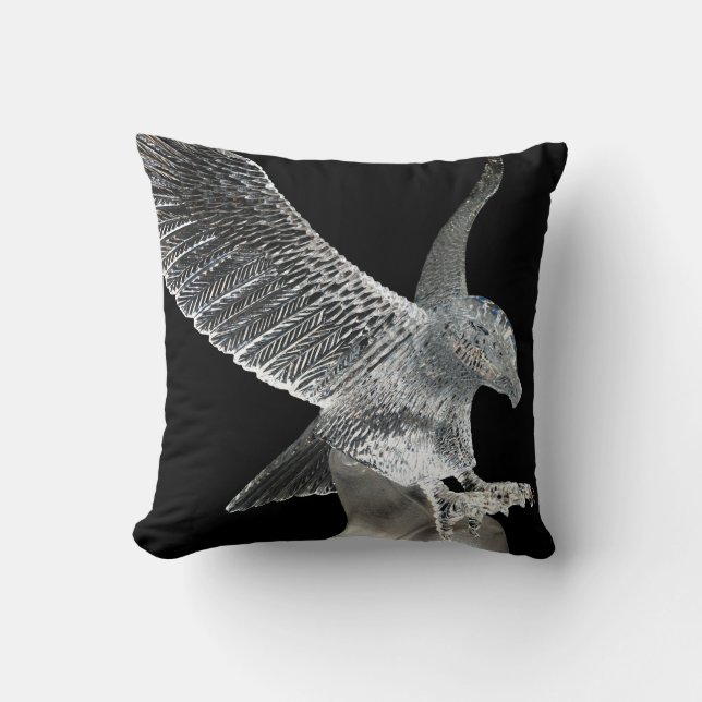 Crystal Eagle Throw Pillow (Front)