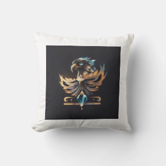 Crystal Eagle: Vision & Determination  Throw Pillow