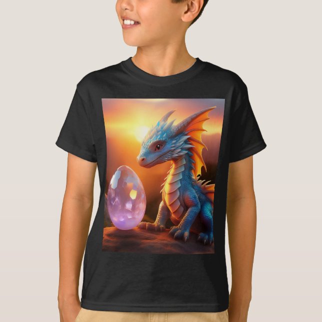 Crystal Egg Dragon   T-Shirt (Front)