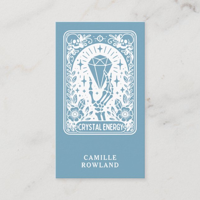 Crystal Energy Healer Blue Business Card (Front)