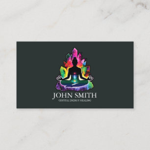 Crystal Energy Healer Chakra Spiritual Meditation Business Card