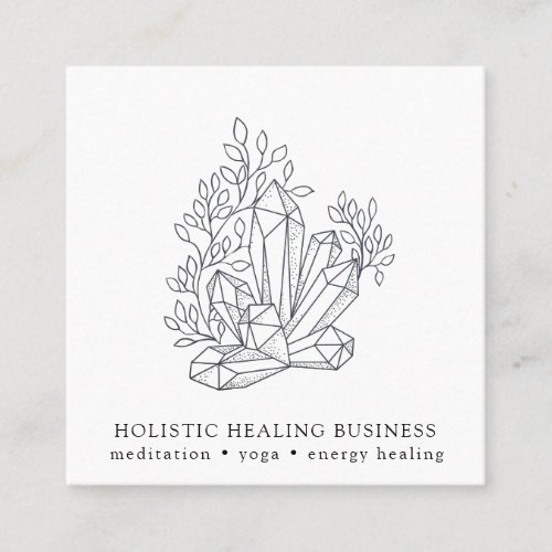 Crystal Energy Healing Wellness Business Card