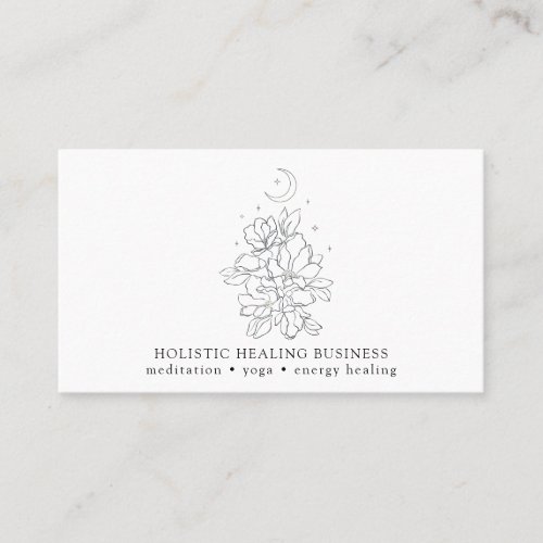 Crystal Energy Healing Wellness Business Card
