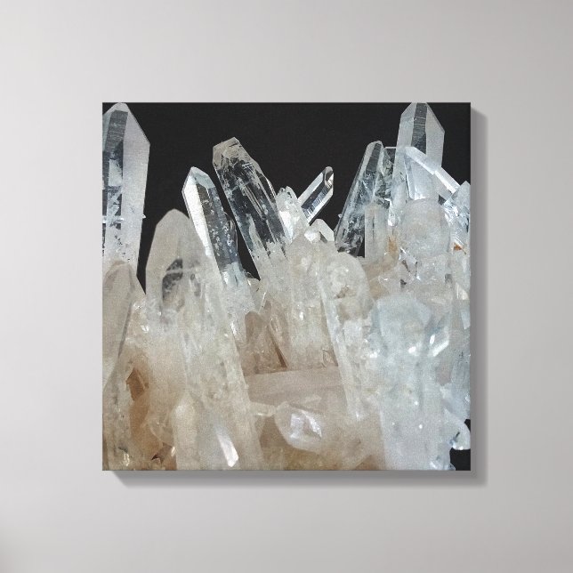 Crystal Energy Quartz Cluster Canvas Print (Front)