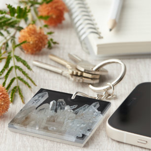 Crystal Energy Quartz Cluster Keychain