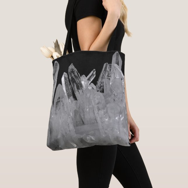 Crystal Energy Quartz Cluster Tote Bag (Close Up)