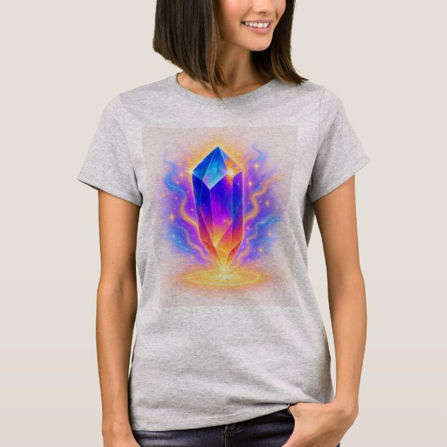 Crystal Energy Vibes, Healing Energy Through Cryst T-Shirt (Front)