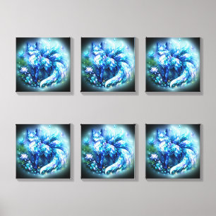 Crystal Fantasy Fox Wall Art Crystal Fox Home De Canvas Photo Tile