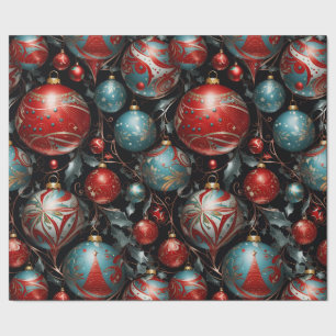 Crystal Festive Ornaments Wrapping Paper