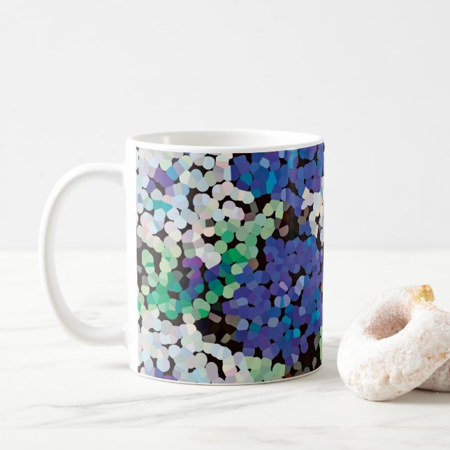Crystal Floral Blooms Coffee Mug (With Donut)