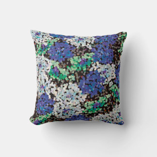 Crystal Floral Blooms Throw Pillow