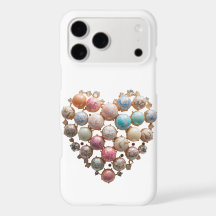 Crystal Floral Heart Phone Case — Luxury Porcelain