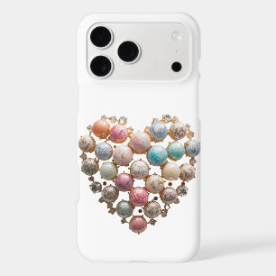 Crystal Floral Heart Phone Case — Luxury Porcelain