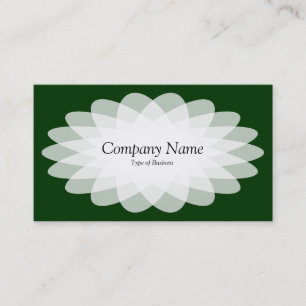Crystal Flower - Dark Green Business Card
