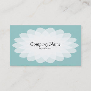 Crystal Flower - Light Blue Green Business Card