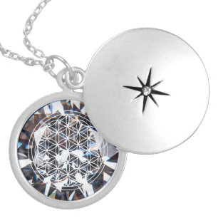 Crystal Flower of Life Mandala Necklace