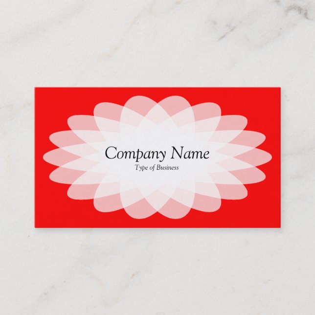 Crystal Flower - Red Business Card (Front)