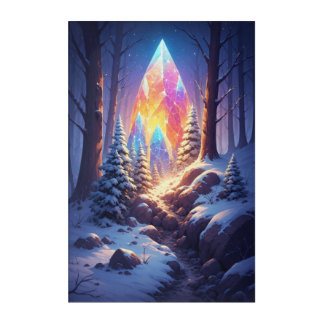 Crystal Forest Glow - Enchanted Acrylic Wall Art