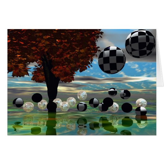 Crystal Garden, Abstract Green Gold Light (Front Horizontal)