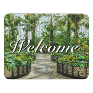 Crystal Gardens Leap Fountain Welcome Door Sign