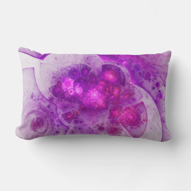 Crystal Gazing Geometric Abstract Lumbar Pillow (Front)