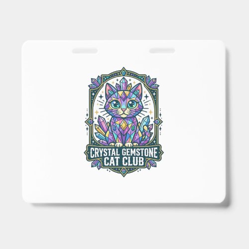 Crystal Gemstone Cat Cat Mom Gift Idea - Crystal G Badge